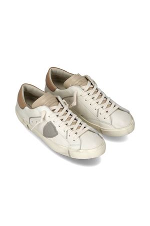 Sneakers Prsx in pelle Latte e Fango PHILIPPE MODEL | PRLUVZ01.